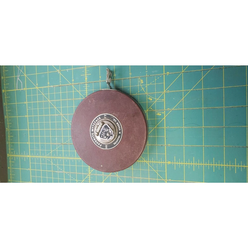 Vintage Keuffel & Esser Co. favorite Wyteface 100 ft Tape Measure